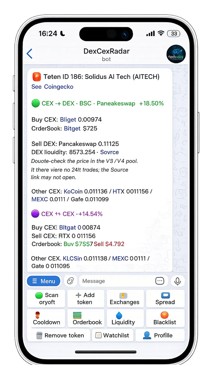 CEX CEX DEX example